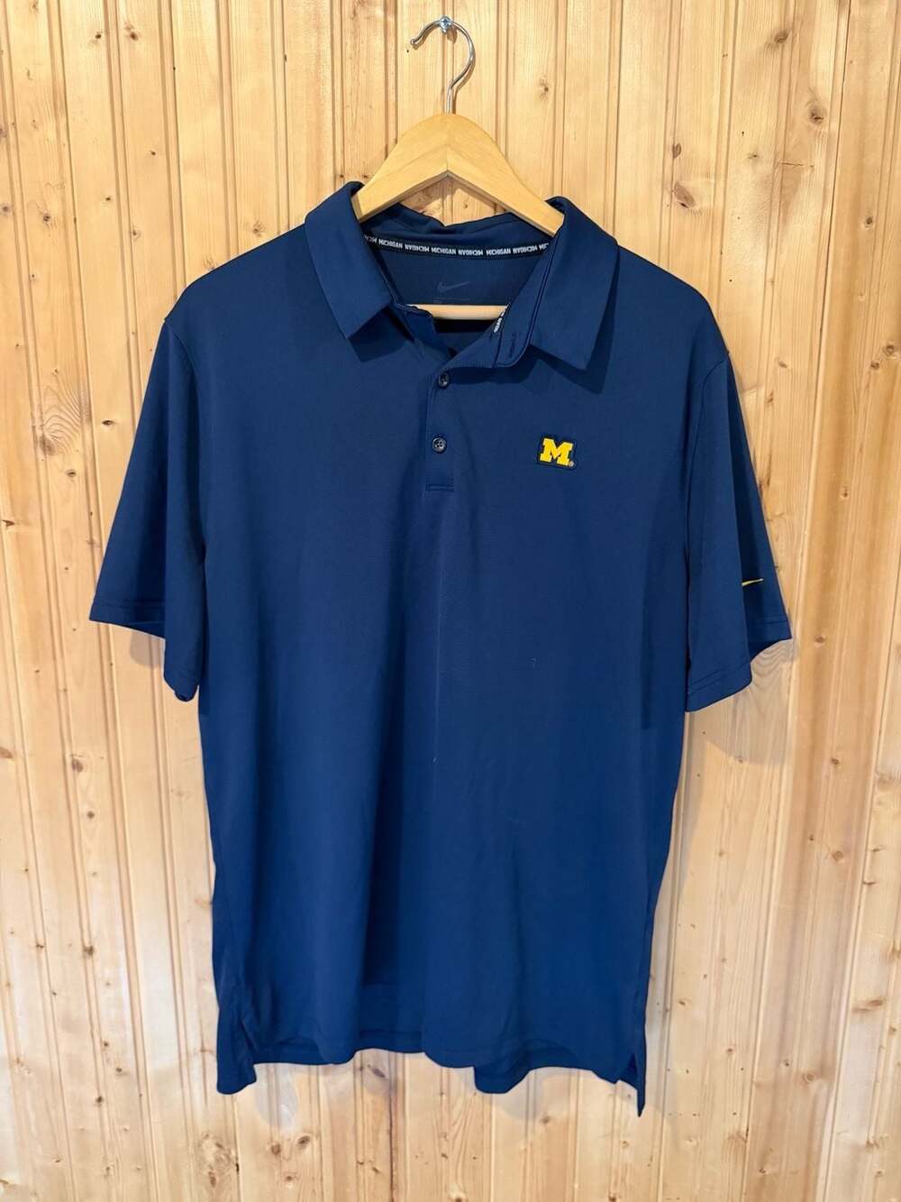 Nike University of Michigan Wolverines Dri-FIT Performance Polo Shirt